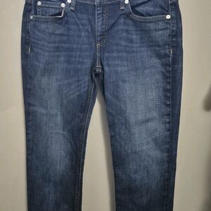 rag & bone Women's Dark Blue Straight-Leg Jeans